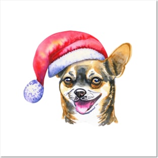 Christmas Chihuahua Posters and Art